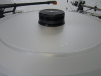 Turntable Platter COVER DISC of PLEXIGLAS® clear TEXTURED