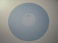 PLEXIGLAS® Plattentellerauflage STRUKTUR blau mit Labelaussparung