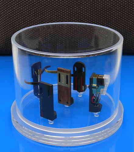 DELTA DEVICE Headshell Cartridge Box für Tonabnehmersammlung - transparent