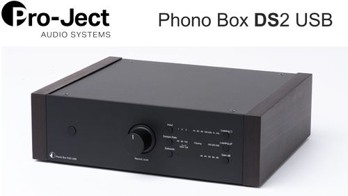 Pro-Ject Phono Box DS2 USB Phono Vorverstärker | schwarz mit Holzseiten Eukalyptus