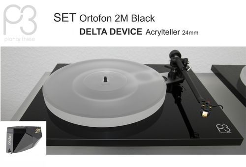 REGA Planar 3 | 2016 Plattenspieler | Ortofon 2M Black | DD Acrylteller S24 milchig-weiß