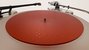 Turntable Platter DUST COVER DISC of PLEXIGLAS® clear TEXTURED (red)
