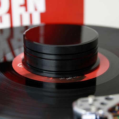 180g Vinyl Plattenspieler Puck DELTA DEVICE | schwarz - Oberseite poliert